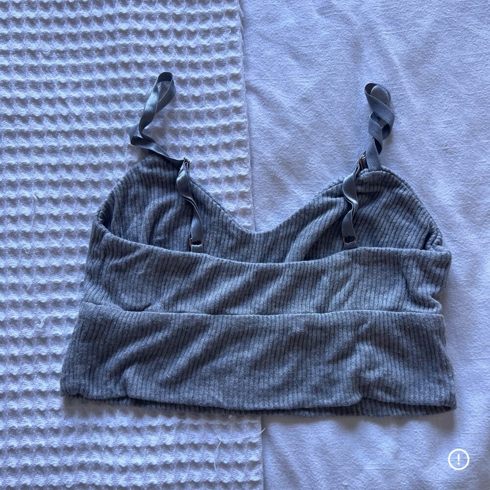 Eberjey Elon Ribbed Longline Bralette Crop Top - Picture 5 of 7